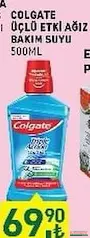 COLGATE ÜÇLÜ ETKİ AĞIZ BAKIM SUYU 500 ML fiyat ve kampanya bilgisi